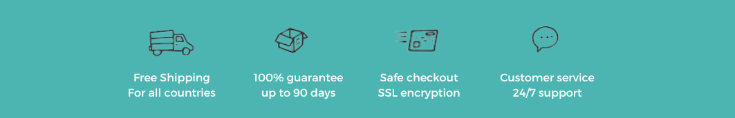 Free shipping/100% guarantee/SSL encryption/Customer service 